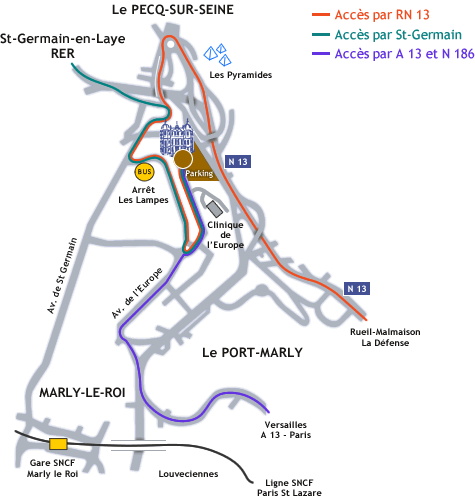 Plan d'accès au Chateau de Monte-Cristo