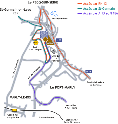 Plan d'accs au Chateau de Monte-Cristo